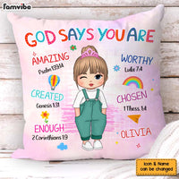 Personalized Birthday Gift For Granddaughter God Says I Am Pillow 31621 thumb 1