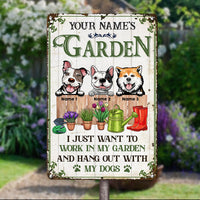 Personalized Dog Garden Metal Sign JN291 26O58 thumb 1