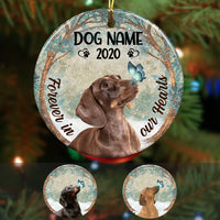 Personalized Forever In Our Hearts Dachshund Dog Memorial  Ornament OB191 73O36 thumb 1