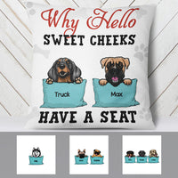 Personalized Dog Welcome Sweet Cheeks  Pillow SB242 95O57 (Insert Included) thumb 1