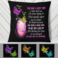 Personalized Butterflies Memorial Mom Dad Pillow MR162 30O47 (Insert Included) thumb 1