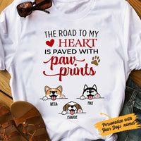 Personalized Dog Paw White T Shirt JN172 67O57 thumb 1
