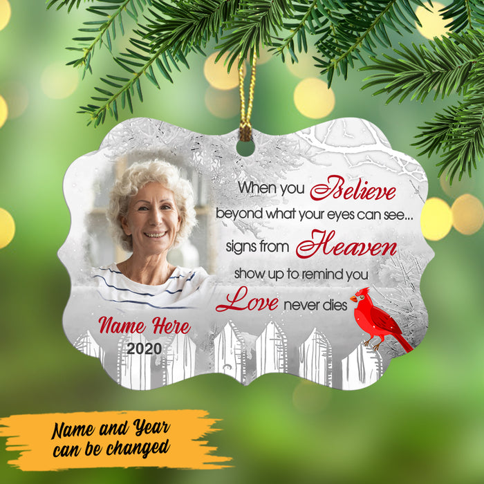 Personalized Memorial Cardinal Benelux Ornament NB281 85O47 1