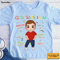 Personalized Gift For Grandson God Says I Am Kid T Shirt - Kid Hoodie - Kid Sweatshirt 32150 thumb 1