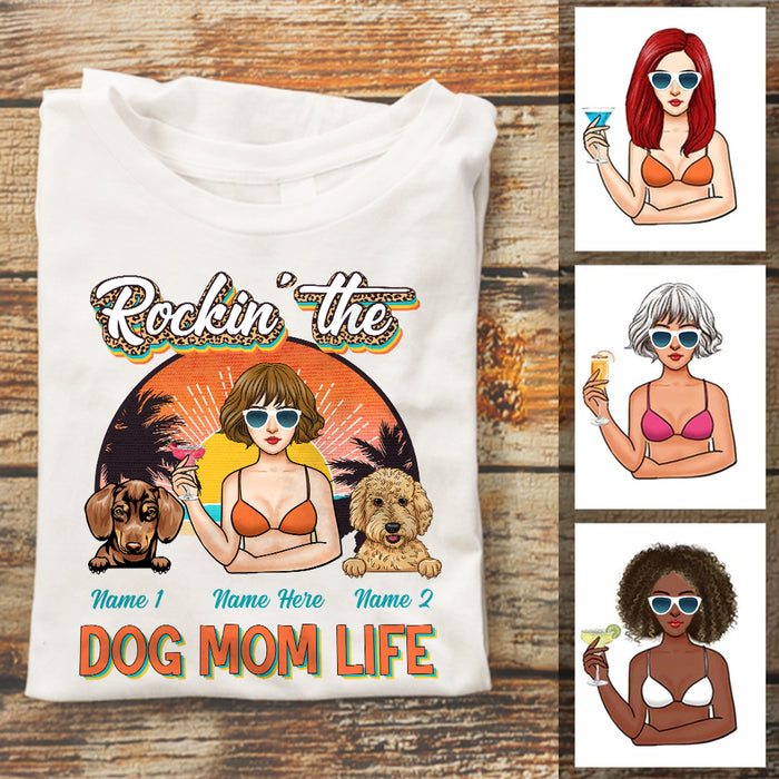 Personalized Beach Dog Mom T Shirt JL24 26O34 1