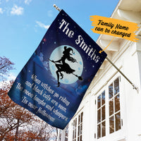 Personalized Halloween Witches Go Riding Flag JL171 30O57 thumb 1