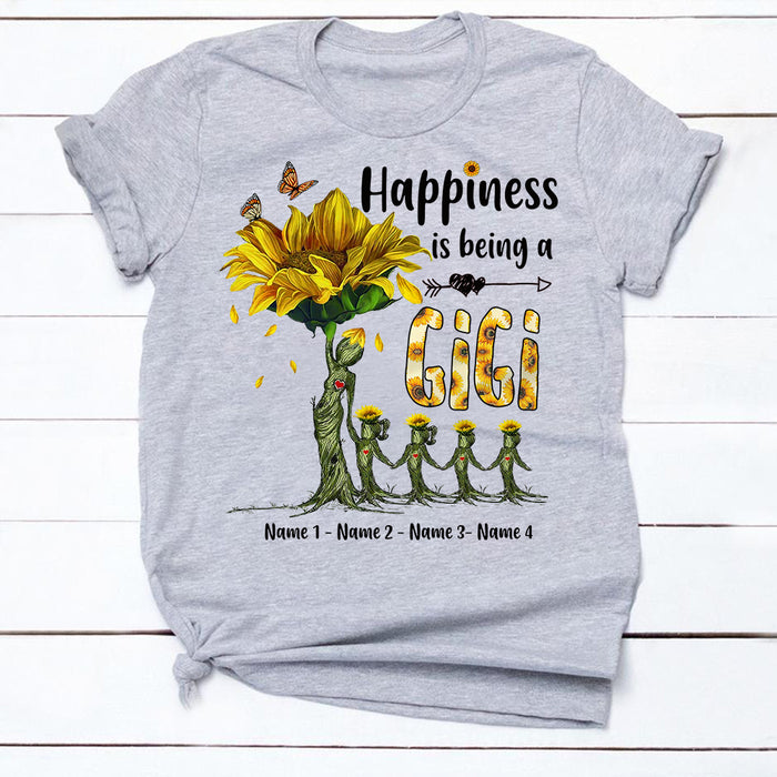 Personalized Mom Grandma Sunflower Tree T Shirt MR243 81O34 1
