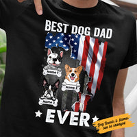Personalized Dog Dad Flag T Shirt JN45 95O58 thumb 1