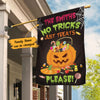 Personalized No Tricks Just Treats Halloween Flag JL161 73O58 1