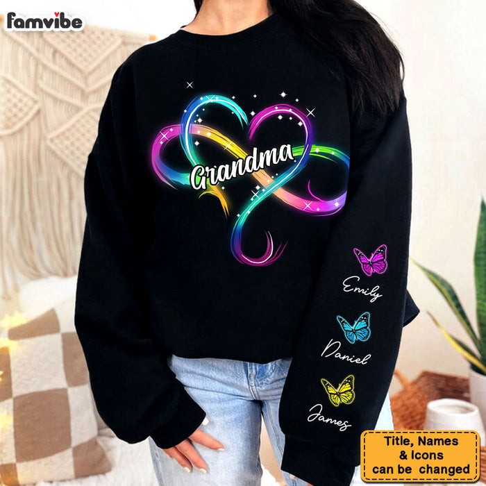 Personalized Gift For Grandma Infinity Heart Unisex Sleeve Printed Standard Sweatshirt 31611 1