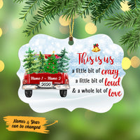 Personalized Red Truck Christmas Couple Benelux Ornament NB123 81O53 thumb 1