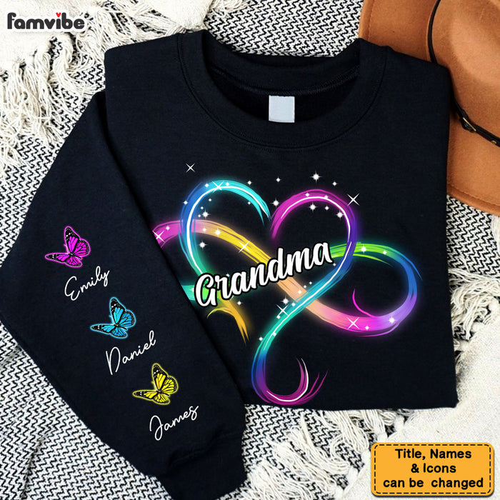 Personalized Gift For Grandma Infinity Heart Unisex Sleeve Printed Standard Sweatshirt 31611 1