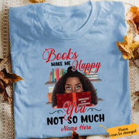 Personalized BWA Books Make Me Happy T Shirt AG301 28O65 thumb 1