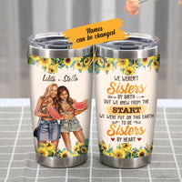 Personalized Girl Friends Sisters By Heart Steel Tumbler AG52 26O58 thumb 1