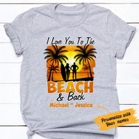 Personalized Surfing Husband & Wife White T Shirt JN221 95O47 thumb 1