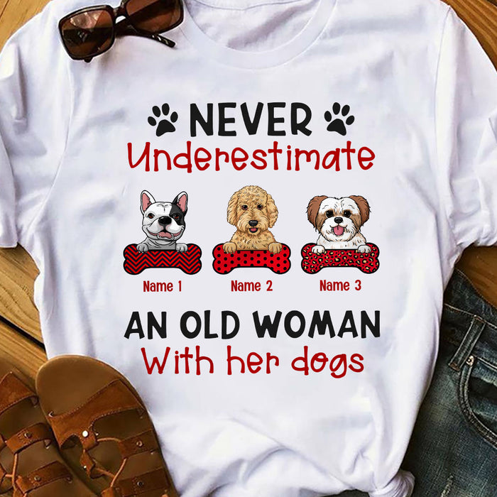 Personalized An Old Woman With Her Dog T Shirt JR252 67O53 1