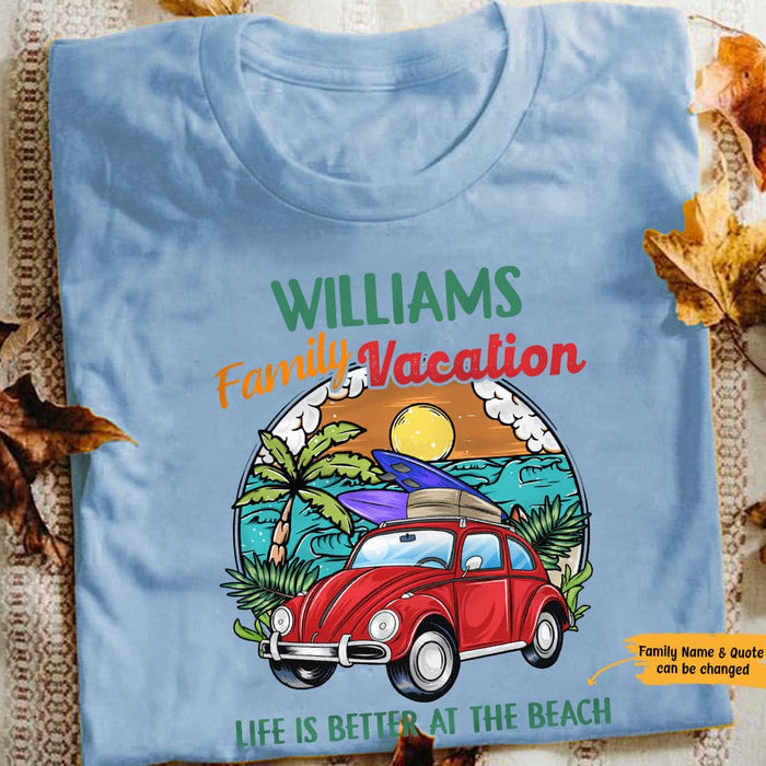 Personalized Family Beach Vacation White T Shirt JN243 95O65 1