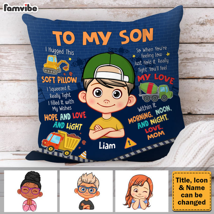 Personalized Gift For Son Construction Hug This Pillow 31981 1