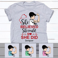 Personalized Nurse Woman She Believe She Could T Shirt MR51 95O53 thumb 1