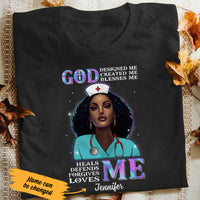 Personalized BWA Nurse God Heals Me T Shirt AG112 27O47 thumb 1