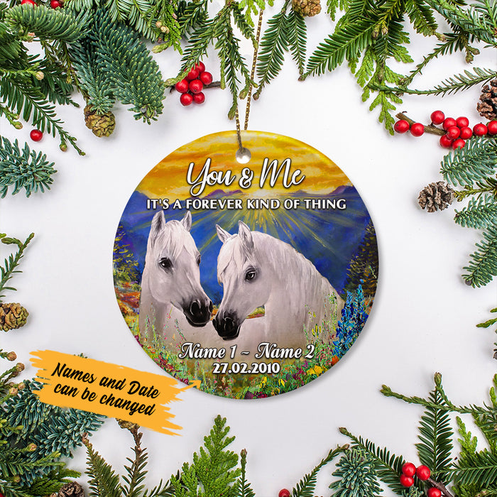 Personalized Forever Horses Couple  Ornament SB142 29O57 1