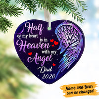 Personalized Memorial Wings Angel Heart Ornament NB161 81O60 thumb 1