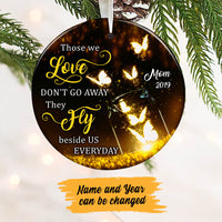 Personalized Memorial Mom Dad Butterfly Heaven Ornament OB246 99O60 thumb 1