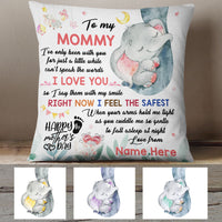 Personalized Love Mother Elephant Pillow FB201 73O60 (Insert Included) thumb 1