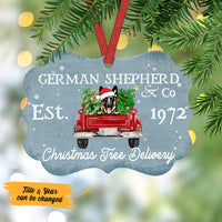 Personalized Dog Red Truck Christmas Tree MDF Benelux Ornament NB104 87O53 thumb 1