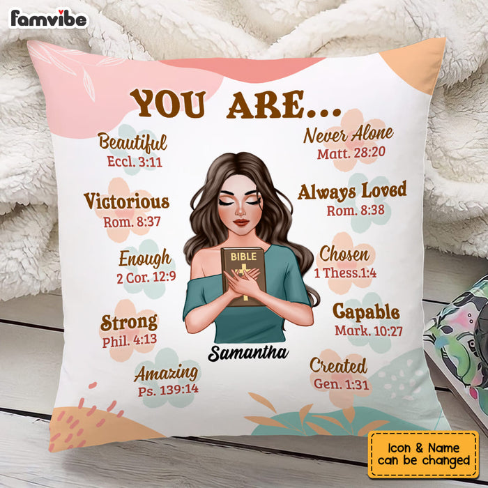 Personalized Gift For Daughter You Are Bible Verses Pillow 22685 1