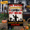 Personalized No Trespassing Halloween Zombie Outbreak Flag AG172 30O65 1