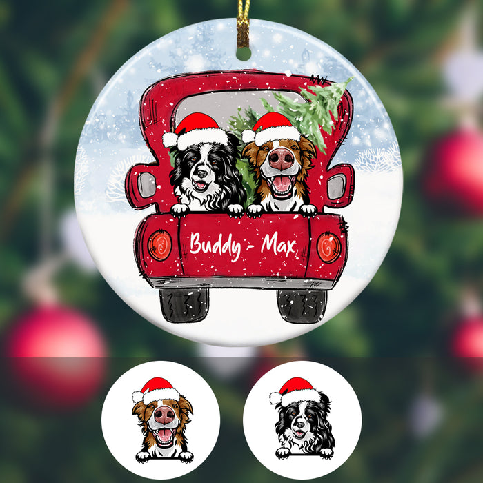 Personalized Border Collie Dog Christmas Ornament SB301 81O34 1