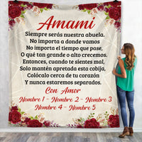 Personalized Spanish Abuela Grandma Blanket AP136 65O34 thumb 1