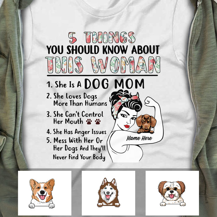 Personalized About This Dog Mom T Shirt OB171 85O34 1