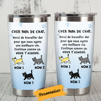 Personalized Cat Dad French Papa Chat Steel Tumbler AP1516 95O58 thumb 1