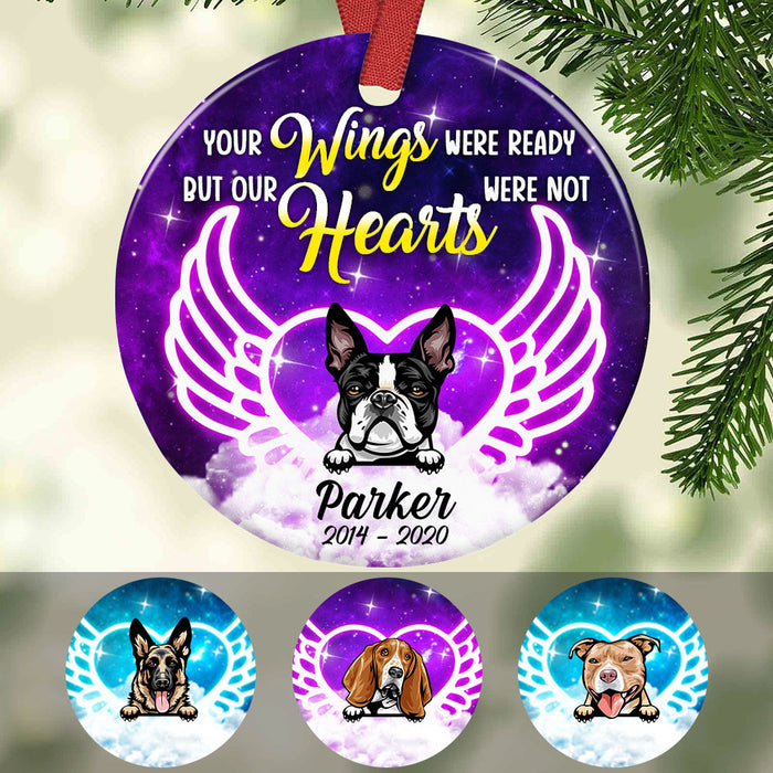 Personalized Your Wings Were Ready Dog Memorial  Ornament OB221 29O53 1