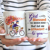 Personalized Couple Gift God Blessed The Broken Road That Led Me Straight To You Mug 31339 thumb 1