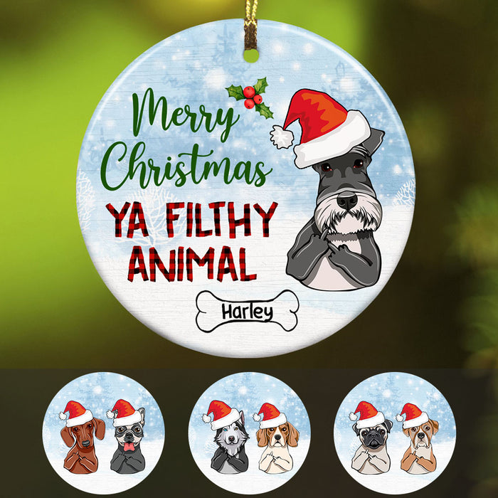 Personalized Ya Filthy Animal Dog Christmas  Ornament OB154 85O58 1