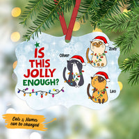 Personalized Is This Jolly Enough Cat Christmas MDF Ornament NB21 67O53 thumb 1