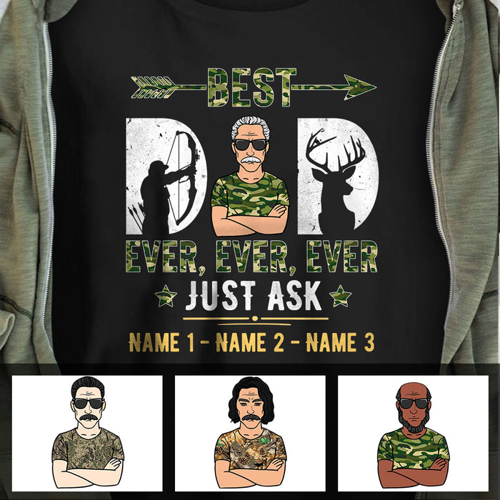 Personalized Best Hunting Dad Grandpa Ever T Shirt MR221 65O60 1
