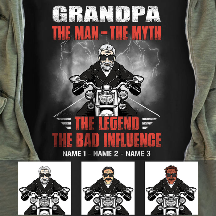 Personalized Cool DirtBike Dad Grandpa T Shirt MR241 65O36 1