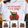 Personalized Dog Red Truck Jolly Christmas T Shirt OB52 87O58 1
