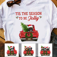 Personalized Dog Red Truck Jolly Christmas T Shirt OB52 87O58 thumb 1