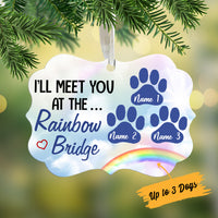Personalized Dog Cat Memorial Meet Again Benelux Ornament NB141 81O34 thumb 1