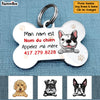 Personalized Chien Appelez Ma Mère French Dog Call My Mom Bone Pet Tag AP93 67O58 1