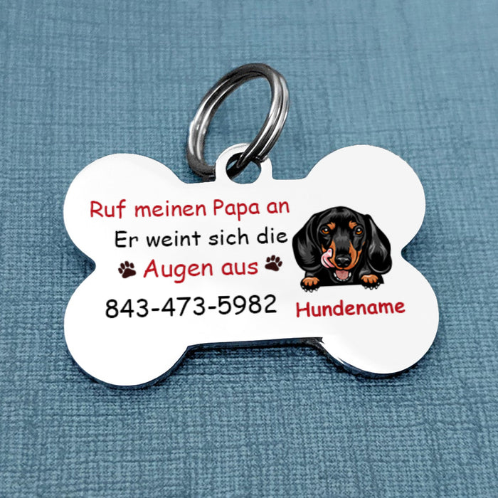 Personalized Dog Lost German Hund Bone Pet Tag AP91 81O34 1