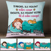 Personalized Cat Mom French Chat Volent Votre Lit Pillow AP142 29O47 1
