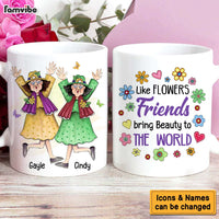 Personalized Gift For Friends Like Flowers Mug 30691 thumb 1