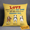 Personalized Dog Wagging Tail Pillow JR152 87O58 (Insert Included) thumb 1
