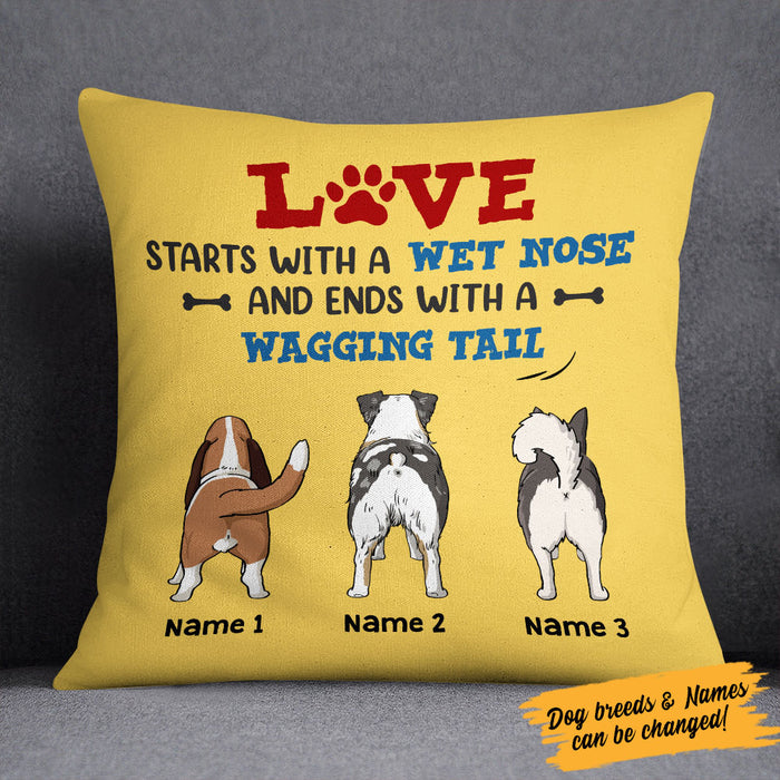 Personalized Dog Wagging Tail Pillow JR152 87O58 (Insert Included) 1